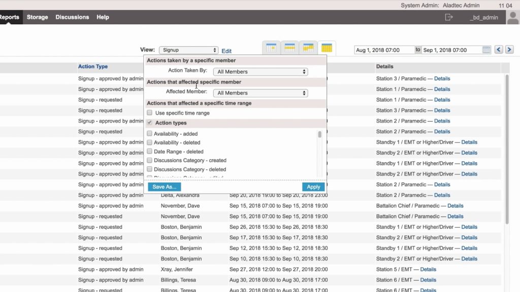 System Log Your Record Of Events Aladtec